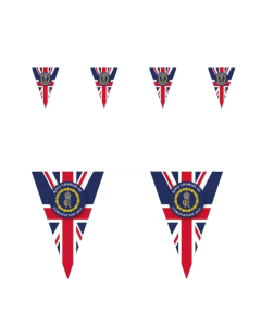 King Charles Coronation Bunting Union Jack Triangle 10 Meters