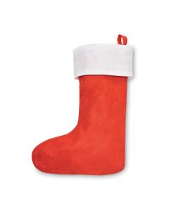 NOBO Red Christmas Stocking With White Trim