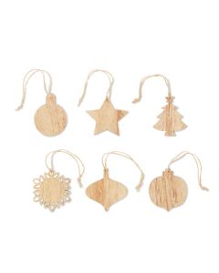 Wooden Christmas Hanging Decorations Gift Set