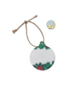 Eco Christmas Tree Bauble Made From Seed Paper BAUSEED