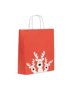Christmas Reindeer Paper Gift Bag Medium