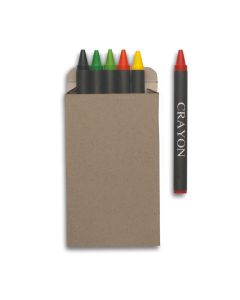 BRABO 6 Wax Crayons In Card Packet
