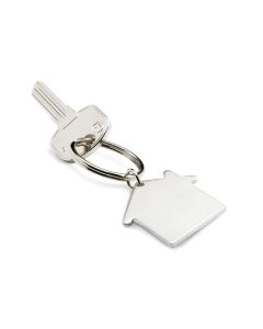 HEIM Brushed Metal Keyring House Shaped