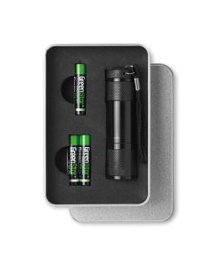 LED PLUS Aluminium Torch In Metal Gift Tin