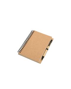 BLOQUERO Recycled Pen And Notebook Set Plain Pages
