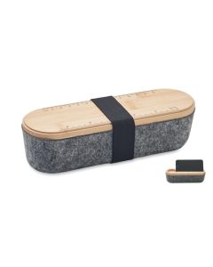 MILE RPET felt pencil case with lid