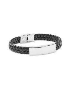 FAULET Braided faux leather bracelet