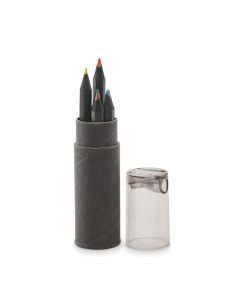 6 black colouring pencils