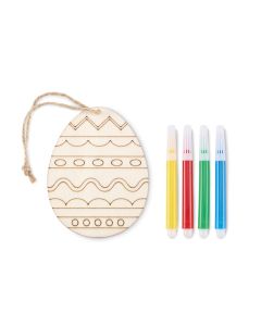 DREGG Wooden egg painting set