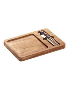 NUTPLATE Acacia nut cracker set