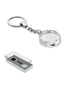 ROUNDWARD Glass round award key ring
