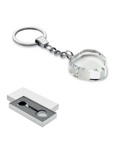 HEARTWARD Glass heart award key ring