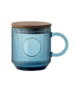 VITRIO MUG Ribbed Glass Mug 300ml