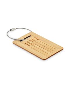 MIO Bamboo luggage tag