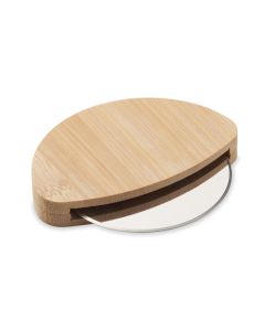 NAPOL Round bamboo pizza cutter