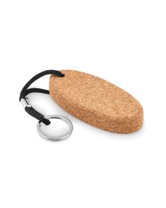 BOAT Cork Keyring Oval Shaped