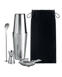 BOSTON Metal Cocktail Shaker And Accessories Set