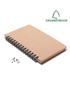 GROWNOTEBOOK™ A5 Notebook Eco Paper Integrated With Pine Tree Seeds To Regrow