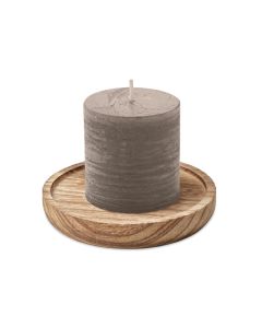 PENTAS Candle on round wooden base