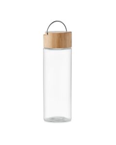 AMELAND Glass Bottle With Bamboo Lid And Handle