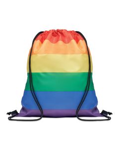 BOW Recycled Rainbow Drawstring Bag