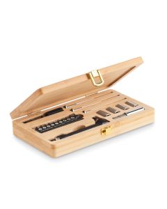 GALLAWAY 21 Piece Tool Set In Bamboo Case