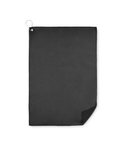 TOWGO RPET golf towel with hook clip Black