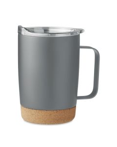 RUBY Double Walled Metal Mug With Cork Base