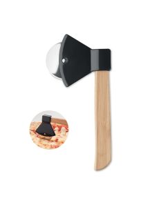 Axe Shaped Pizza Cutter With Bamboo Handle ZAZA