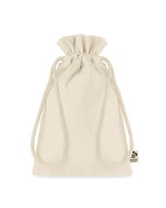 Organic  Cotton Small Gift Bag With Drawstring AMBER 