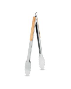 INIQ Metal and Bamboo BBQ Tongs