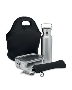 ILY Metal Lunch Box Bottle and Cutlery Set