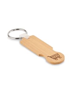 COMPRAS Bamboo Euro Trolley Coin Keyring