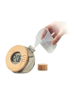 DROPPY LUX Water Powered Bamboo LCD Clock