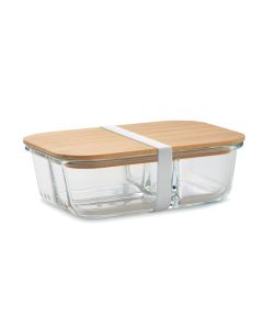TUNDRA 3 Glass lunch box with bamboo lid