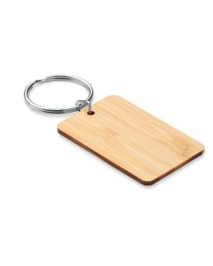 ANGLEBOO rectangular Bamboo Key Ring