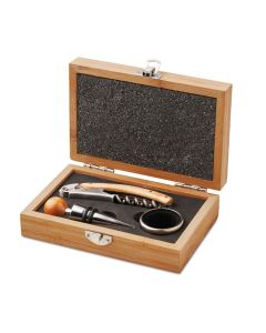 SONOMA Wine Accessories Set In Bamboo Gift Box