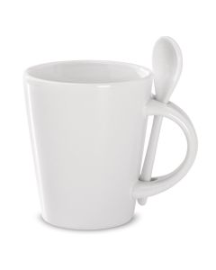 SUBLIMKONIK Stoneware Mug With Spoon