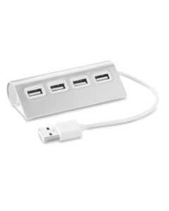 ALUHUB 4 port USB hub Matt Silver