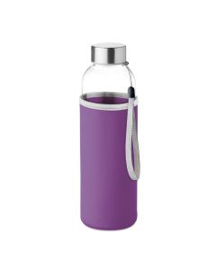 UTAH GLASS Reusable Bottle With Protective Purple Pouch