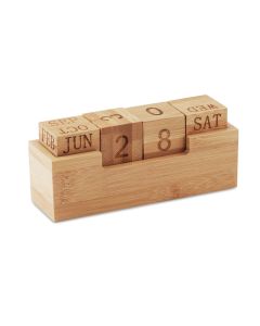 KARENDA Bamboo Block Desk Calendar