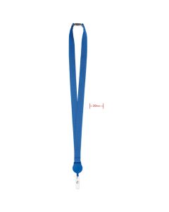 ZIP LANYARD With Retractable Badge Holder 20mm