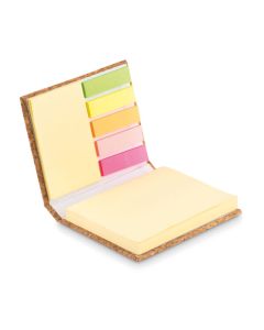 VISION CORK Covered Memo Pad With Sticky Notes