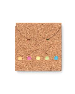 FOLDCORK Sticky Notes Pad In Cork Cover