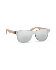 ALOHA Sunglasses With Mirrored Lens And Bamboo Arms