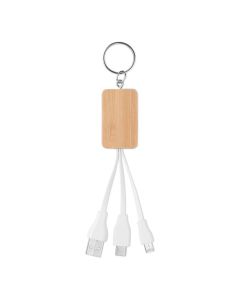CLAUER Bamboo Charging Cable Keyring