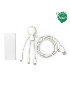 Xoopar Mr Bio Slim Power Bank and Cable Recycled 7000 mAh