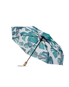 Bespoke Umbrella 21" 3 fold umbrella with wooden handle