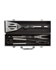 Barbecue Tools Set In Metal Case
