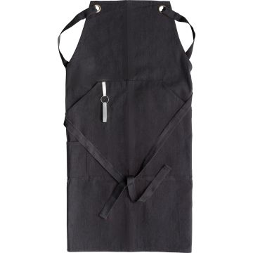 Long Black Bartenders Apron with Bottle Opener